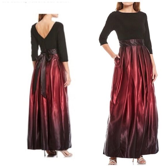 Valentines Day Pocket Ombré Cocktail Evening Gown Statement Bow NWT Prom - Picture 1 of 8